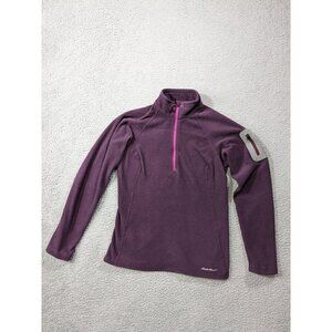 Eddie Bauer First Ascent Fleece Pullover Womens Small Sweater Jacket Purple